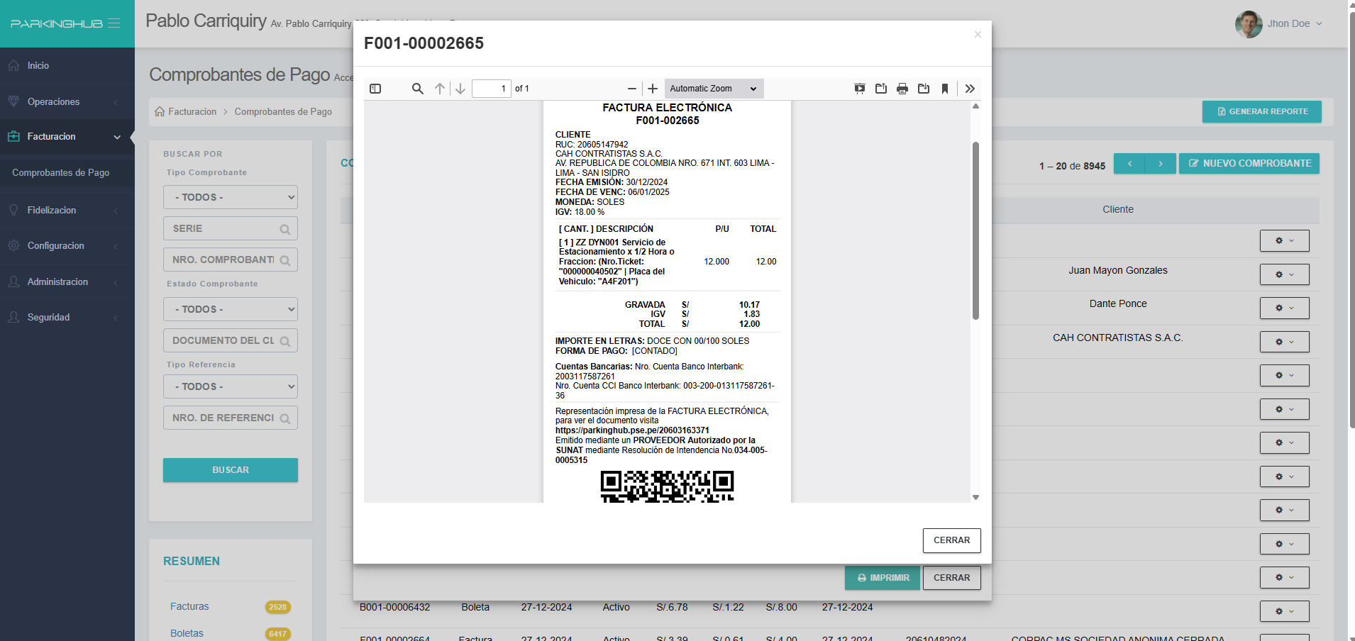 Facturación Electrónica